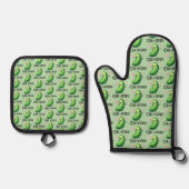 Dill-icious Ofenhandschuh & Topflappen-Set (Vorderseite)
