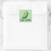 Dill-icious Quadratischer Aufkleber (Tasche)