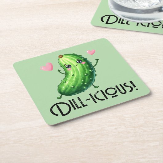 Dill-icious Rechteckiger Pappuntersetzer (angewinkelt)
