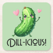 Dill-icious Rechteckiger Pappuntersetzer (Vorderseite)
