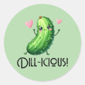 Dill-icious Runder Aufkleber (Vorderseite)