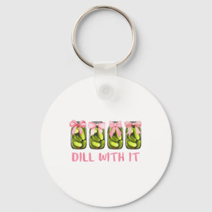 Dill mit ihm Dosen Pickle Coquette Bows Frauen Gir Schlüsselanhänger