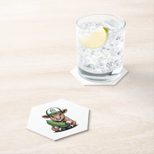 Dill mit ihm Kuh PNG, Funny Pickle Untersetzer (Vor Ort)