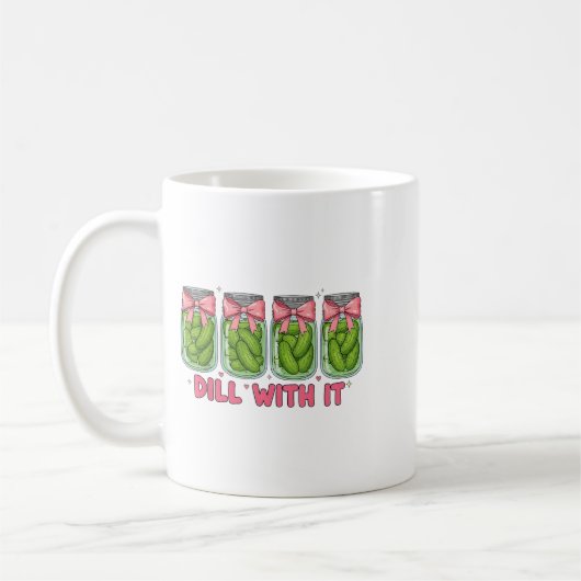 Dill mit it Dose Ckle Coquette Bow Funny Ckle L Kaffeetasse (Links)