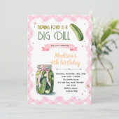Dill Pickle Birthday girl Invitation Einladung (Stehend Vorderseite)