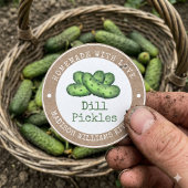 Dill Pickle Canning Label | Eigenart mit Liebe Runder Aufkleber