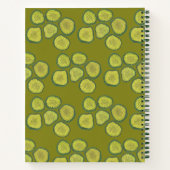 Dill Pickle Chips Crunchy Green Kosher Pickle Food Notizblock (Rückseite)