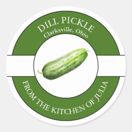 Dill-Pickle-Etikett Runder Aufkleber