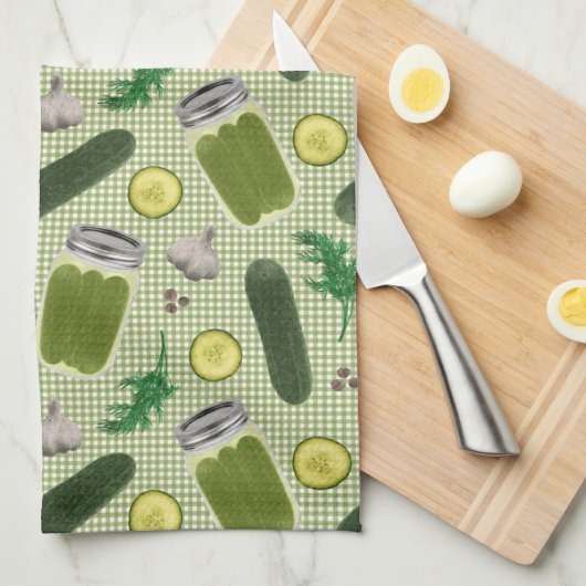 Dill Pickle Geschirrtuch (Viertel Falte)