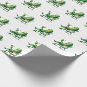 Dill Pickle im Sessel mit Cocktail Geschenkpapier (Ecke)