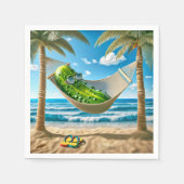 Dill Pickle in einer tropischen Hängematte Serviette (Vorderseite)