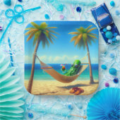 Dill Pickle mit Cocktail in der Hängematte Pappteller (Party)