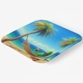 Dill Pickle mit Cocktail in der Hängematte Pappteller (Gewinkelt)