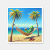 Dill Pickle mit Cocktail in der Hängematte Serviette (Vorderseite)