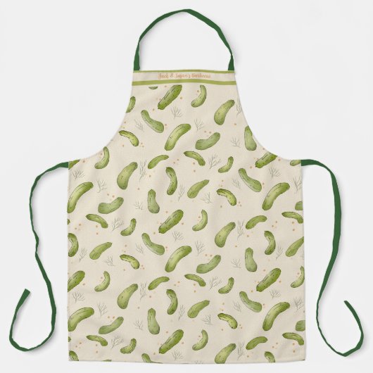 Dill Pickle Muster All-Over-Print-Schürze Schürze (Vorderseite)