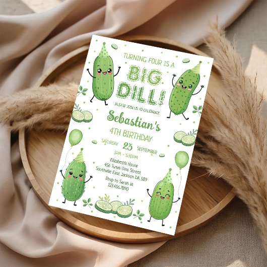 Dill-Pickle-Party-Geburtstagsfeier Einladung