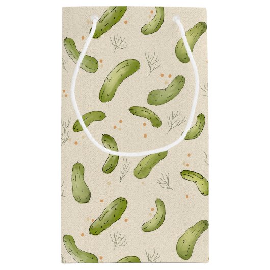 Dill Pickle Pattern Kleine Geschenktüte (Rückseite)