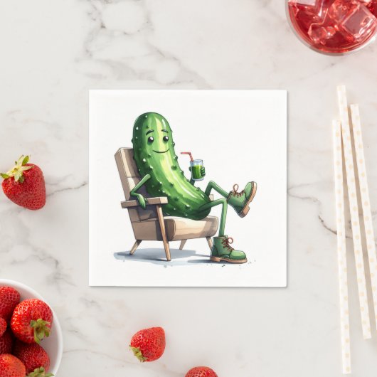 Dill Pickle Relaxen im Stuhl Serviette (Beispiel)