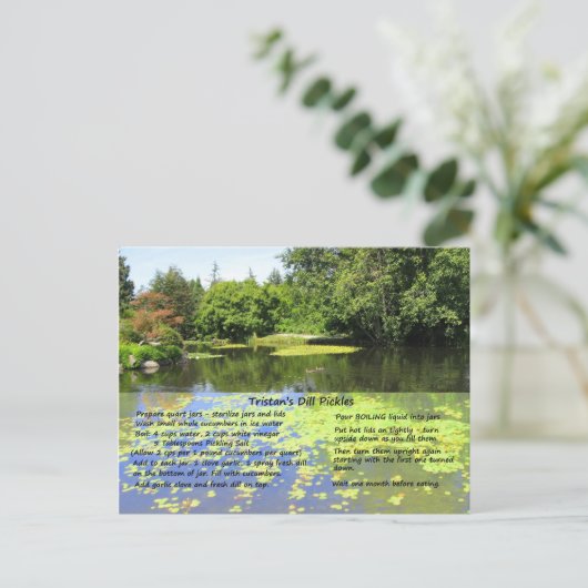 Dill Pickle Rezept Postkarte (Stehend Vorderseite)