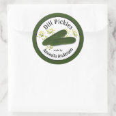 Dill Pickles 3" Klassischer Rundaufkleber Runder Aufkleber (Tasche)