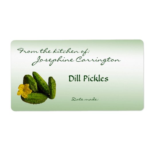 Dill Pickles Canning Labels (Vorne)