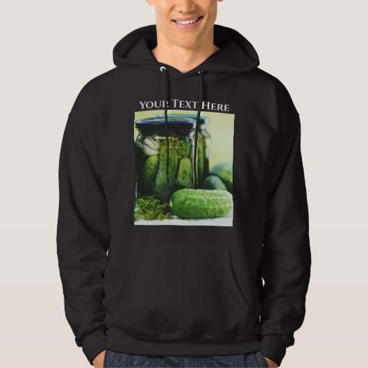 Dill Pickles Cucumbers Gherkin Vegan Vegetarisch Hoodie (Vorderseite)