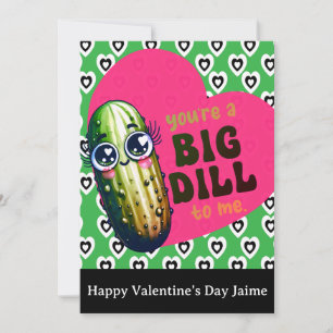 Dill Pickles Hearts Valentinstag Postkarte