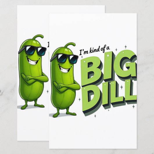 Dill Pickles Lovers Gift - Funny Cartoon Designs (Vorne/Hinten)