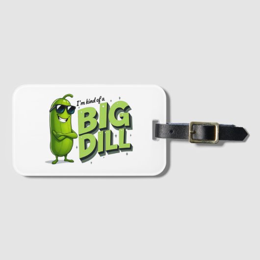 Dill Pickles Lovers Gift - Funny Cartoon Designs Gepäckanhänger (Vorderseite (Horizontal))