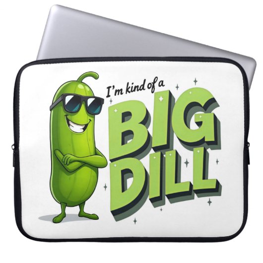 Dill Pickles Lovers Gift - Funny Cartoon Designs Laptopschutzhülle (Vorderseite)