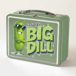 Dill Pickles Lovers Gift - Funny Cartoon Designs Metall Brotdose