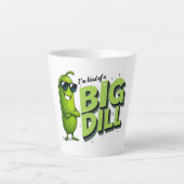 Dill Pickles Lovers Gift - Funny Cartoon Designs Milchtasse (Vorderseite)