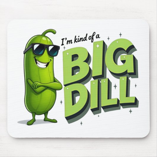 Dill Pickles Lovers Gift - Funny Cartoon Designs Mousepad (Vorne)