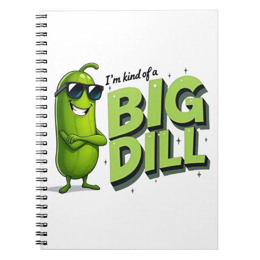 Dill Pickles Lovers Gift - Funny Cartoon Designs Notizblock (Vorderseite)