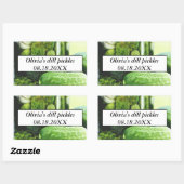 Dill Pickles Mason Jars Cucumbers hausgemachte Leb Rechteckiger Aufkleber (Blatt)