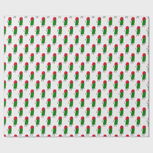Dill Picklet mit Ball Cap Geschenkpapier (Flach)