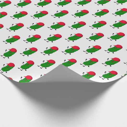 Dill Picklet mit Ball Cap Geschenkpapier (Ecke)