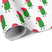 Dill Picklet mit Ball Cap Geschenkpapier (Rolleneckpunkt)
