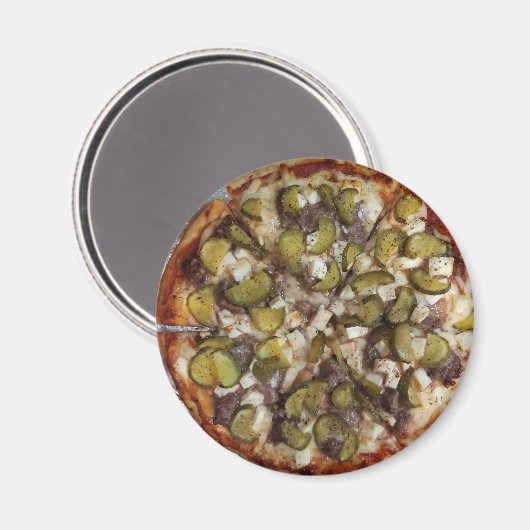 Dill Pizza Magnet (Vorderseite/Rückseite)