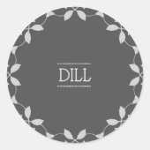 Dill Spice Jar Sticker Labels (Vorderseite)