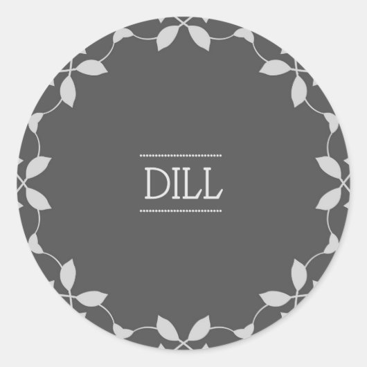 Dill Spice Jar Sticker Labels (Vorderseite)