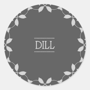 Dill Spice Jar Sticker Labels