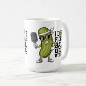 Dill with it! Cool Pickle Pickleball 🕶️ Kaffeetasse (VorderseiteRechts)