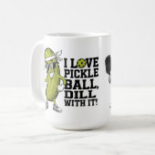 Dill with it! Cool Pickle Pickleball 🕶️ Kaffeetasse (Vorderseite Links)