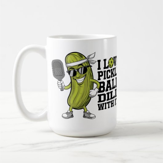 Dill with it! Cool Pickle Pickleball 🕶️ Kaffeetasse (Links)