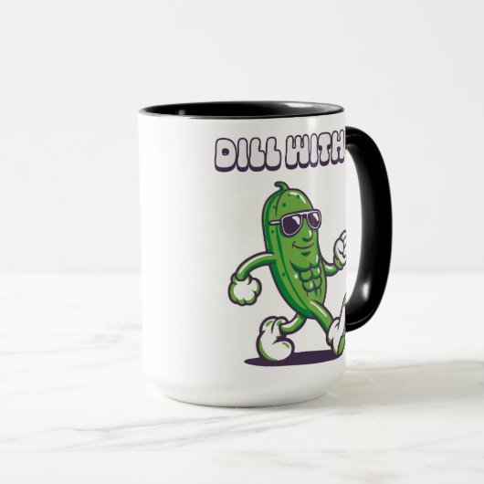 Dill with it Cool Pickle Tasse (VorderseiteRechts)