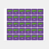 Dill with It Design - Kleines Quadrat Bekleidungse Etiketten (Blatt)