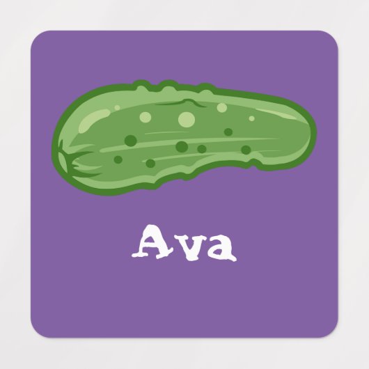 Dill with It Design - Kleines Quadrat Bekleidungse Etiketten (Design 1)