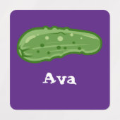 Dill with It Design - Kleines Quadrat Bekleidungse Etiketten (Design 2)