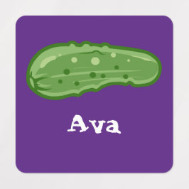 Dill with It Design - Kleines Quadrat Bekleidungse Etiketten